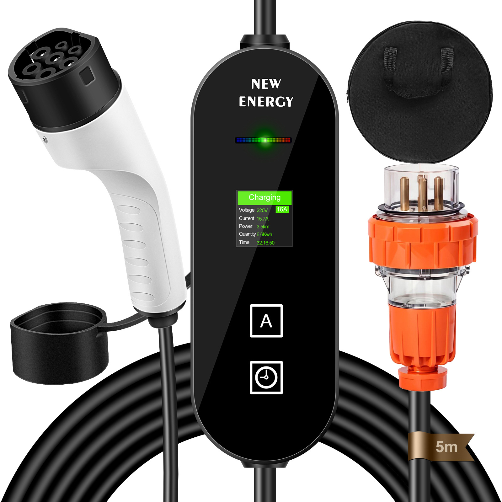 Portable Ev Charger 32A Type 2 Cee Plug - Estação de Carregamento Portátil para Veículos