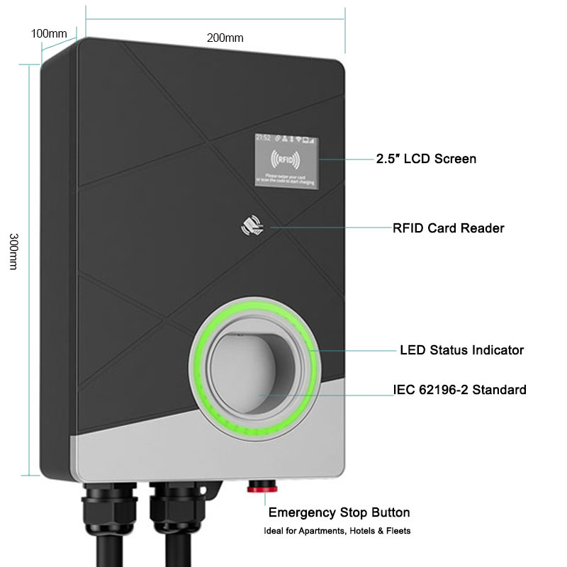 Carregador Inteligente para Ve - 22Kw Wallbox Type 2 Ocpp Rfid avaliação e preço